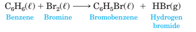 Chapter 4, Problem 4.66P, 4-66 Benzene reacts with bromine to produce bromoben zene according to the following equation: If 