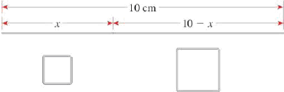 Chapter 2, Problem 24P, Maximizing Area A wire 10 cm long is cut into two pieces, one of length x and the other of length 10 