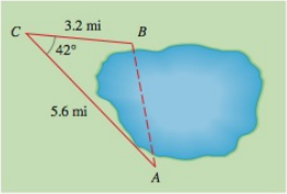Chapter 6, Problem 81RE, Distance Between Two Points Find the distance between points A and B on opposite sides of a lake 