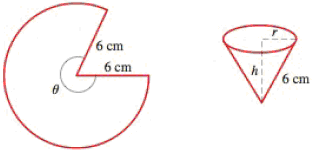 Chapter 6.1, Problem 93E, Conical Cup A conical cup is made from a circular piece of paper with radius 6 cm by cutting out a 