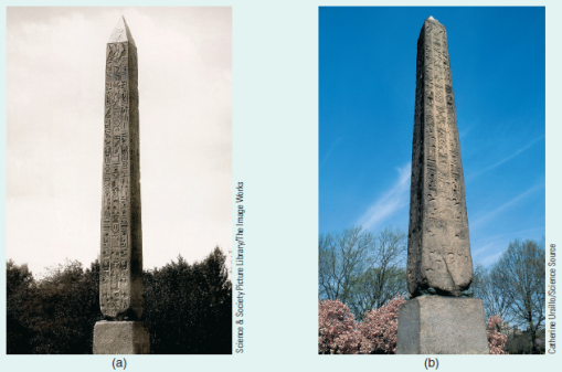 Chapter 23, Problem 3AYK, Figure 23.26a is a photograph of Cleopatras Needle as it appeared for 3500 years in Egypt. Figure 