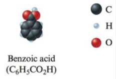 Chapter 4, Problem 124CP, The space-filling model for benzoic acid, a food preservative, is shown below. Describe the bonding 
