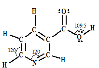 Chapter 7, Problem 42QAP, Niacin is one of the B vitamins (B3). Estimate the approximate values of the indicated bond angles. 