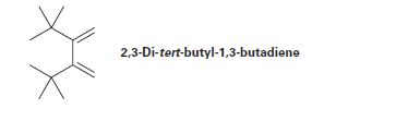 Chapter 14.SE, Problem 32AP, 2,3-Di-tert-butyl-1,3-butadiene does not undergo Dielsâ€“Alder reactions. Explain. 