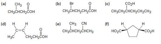 Chapter 20.1, Problem 1P, Give IUPAC names for the following compounds: 