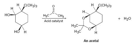 Chapter 4.SE, Problem 61AP, Ketones react with alcohols to yield products called acetals. Why does the all-cis isomer of 
