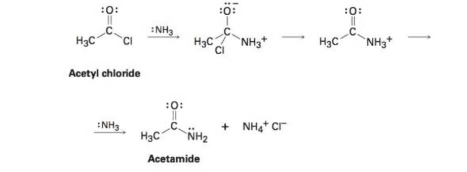 Chapter 6.SE, Problem 46AP, Ammonia reacts with acetyl chloride (CH3COCl) to give acetamide (CH3CONH2). Identify the bonds 