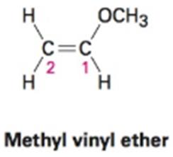 Chapter 7.SE, Problem 29MP, When methyl vinyl ether reacts with a strong acid, the proton adds to C2 exclusively, instead of C1 