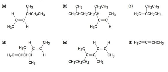 Name the following alkenes: | bartleby