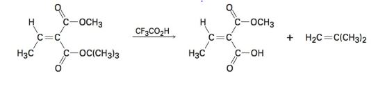 Chapter 7.SE, Problem 65AP, tert-Butyl esters [RC02C(CH3)3] are converted into carboxylic acids (RCO2H) by reaction with 