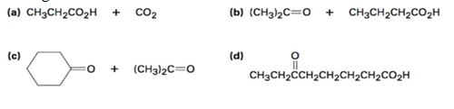 Chapter 8.SE, Problem 52AP, Show the structures of alkenes that give the following products on oxidative cleavage with KMnO4 in 