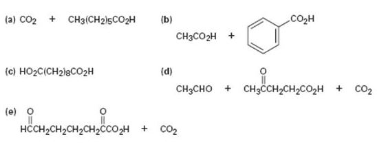 Chapter 9.SE, Problem 34AP, Propose structures for hydrocarbons that give the following products on oxidative cleavage by KMnO4 