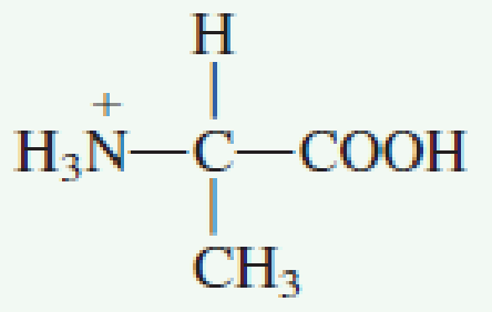 Chapter 9.5, Problem 2QQ, Which of the following is the zwitterion ion structure for the amino acid alanine (R = CH3)? a. no , example  1