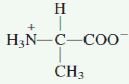 Chapter 9.5, Problem 2QQ, Which of the following is the zwitterion ion structure for the amino acid alanine (R = CH3)? a. no , example  2