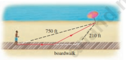 Chapter 1.6, Problem 88E, Distance, Speed, and Time A boardwalk is parallel to and 210 ft inland from a straight shoreline. A 