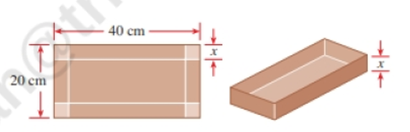 Chapter 3.4, Problem 102E, Volume of a Box An open box with a volume of 1500cm3 is to be constructed by taking a piece of 