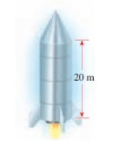 Chapter 3.4, Problem 103E, Volume of a Rocket A rocket consists of a right circular cylinder of height 20 m surmounted by a 