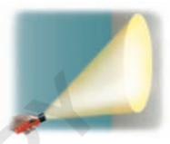 Chapter 7.2, Problem 71E, DISCUSS: Light Cone from a Flashlight A flashlight shines on a wall, as shown in the figure. What is 