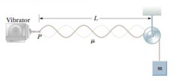 Chapter 18, Problem 18.27P, In the arrangement shown in Figure P18.27, an object can be hung from a string (with linear mass 