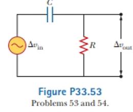 Chapter 33, Problem 33.54P, Consider the RC high-pass filler circuit shown in Figure P33.53. (a) Find an expression for the 