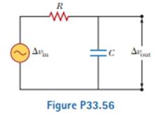 Chapter 33, Problem 33.56P, Consider the Filter circuit shown in Figure P33.56. (a) Show that the ratio of the amplitude of the 