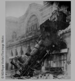 Chapter 5, Problem 5.2OQ, In Figure OQ5.2, a locomotive has broken through the wall of a train station. During the collision, 