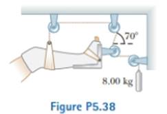 Chapter 5, Problem 5.38P, A setup similar to the one shown in Figure P5.38 is often used in hospitals to support and apply a 