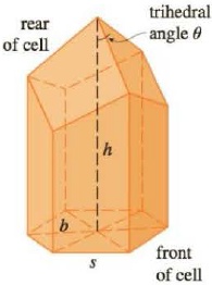 Chapter 3.7, Problem 47E, In a beehive, each cell is a regular hexagonal prism, open at one end with a trihedral angle at the 