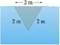 Chapter 8.3, Problem 7E, A vertical plate is submerged (or partially submerged) in water and has the indicated shape. Explain 