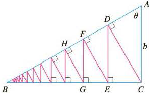 Chapter 11.2, Problem 80E, A right triangle ABC is given with A =  and |AC| = b. CD is drawn perpendicular to AB, DE is drawn 