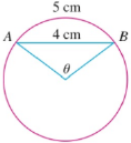Chapter 4.8, Problem 40E, In the figure, the length of the chord AB is 4 cm and the length of the arc AB is 5 cm. Find the 