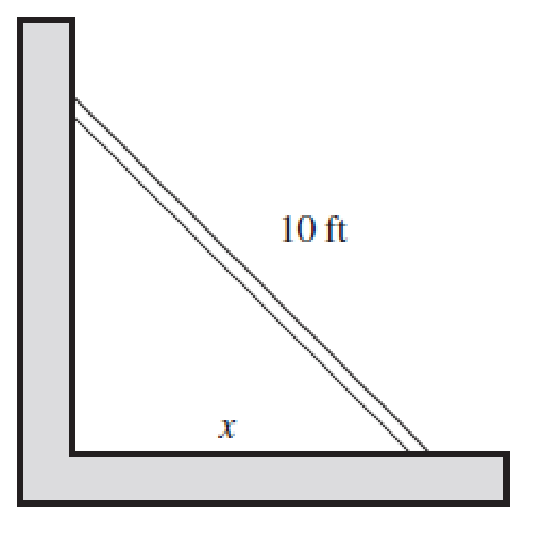 Chapter 4.7, Problem 2PT, A carpenter has a 10-foot-long board to mark off a triangular area on the floor in the corner of a 