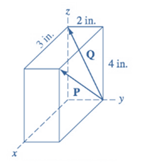 Chapter 1, Problem 1.64P, Determine (a) the angle between the position vectors P and Q; and (b) a unit vector perpendicular to 