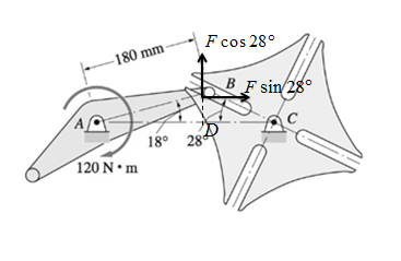 Chapter 4, Problem 4.40P, The mechanism shown is a modified Geneva drive-a constant velocity input produces a varying velocity 
