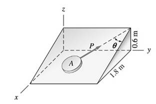 Chapter 7, Problem 7.22P, A 1.1-kg disk A is placed on the inclined surface. The coefficient of static friction between the 
