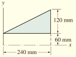 Chapter 8, Problem 8.42P, Solve Prob. 8.41 assuming that the triangle is revolved about the y-axis. 
