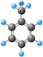 Calculate The Mass Percentage Of Each Element In Toluene Represented By The Following Molecular Model Bartleby