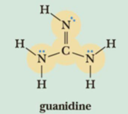 Chapter 1.9, Problem 1.19P, Draw three contributing structures of the following compound (called guanidine) and state the 