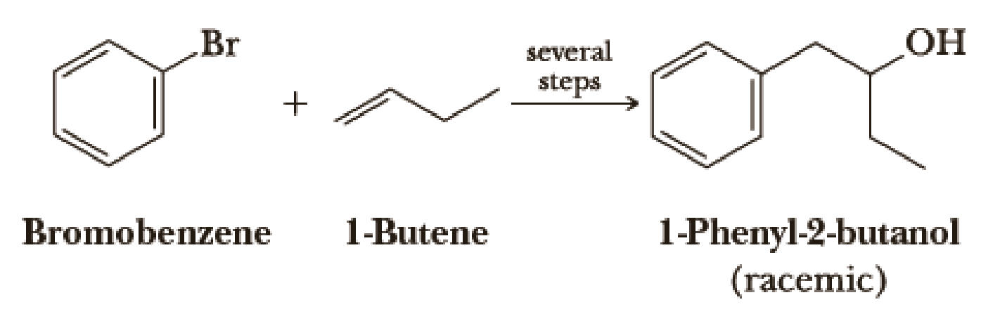 Chapter 16, Problem 16.21P, 1-Phenyl-2-butanol is used in perfumery. Show how to synthesize this alcohol from bromobenzene, 