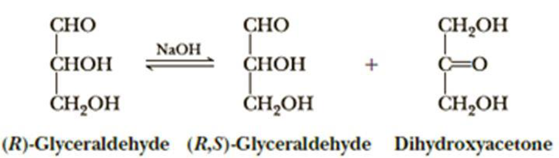 Chapter 16, Problem 16.66P, In dilute aqueous base, (R)-glyceraldehyde is converted into an equilibrium mixture of 