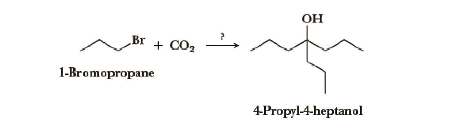 Chapter 18, Problem 18.66P, Using your reaction roadmap as a guide, show how to convert 1-bromopropane and carbon dioxide into 