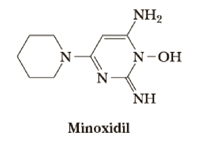Chapter 18, Problem 18.68P, Minoxidil is a molecule that causes hair growth in some people. It was originally synthesized as a , example  1