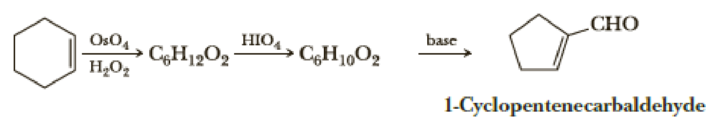 Chapter 19, Problem 19.24P, Cyclohexene can be converted to 1-cyclopentenecarbaldehyde by the following series of reactions. 