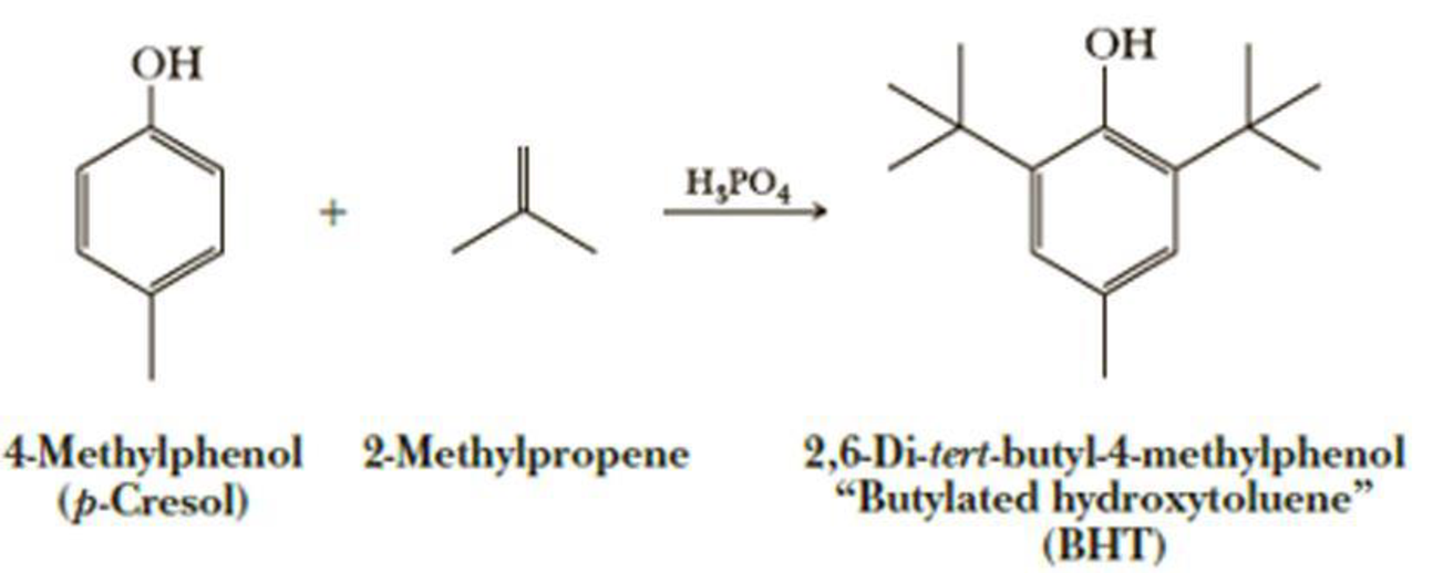 2 6 Di Tert Butyl 4 Methylphenol Alternatively Known As Butylated Hydroxytoluene Bht Is Used As An Antioxidant In Foods To Retard Spoilage Section 8 7 Bht Is Synthesized Industrially From 4 Methylphenol By Reaction With 2 Methylpropene In