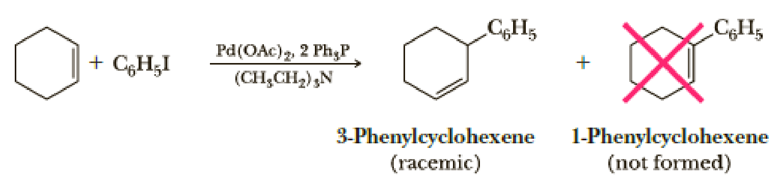 Chapter 24, Problem 24.11P, Treatment of cyclohexene with iodobenzene under the conditions of the Heck reaction might be 
