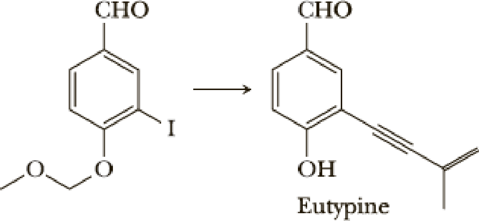 Chapter 24, Problem 24.26P, The compound eutypine is an antibacterial agent isolated from the fungus Eutypa lata. This fungus 