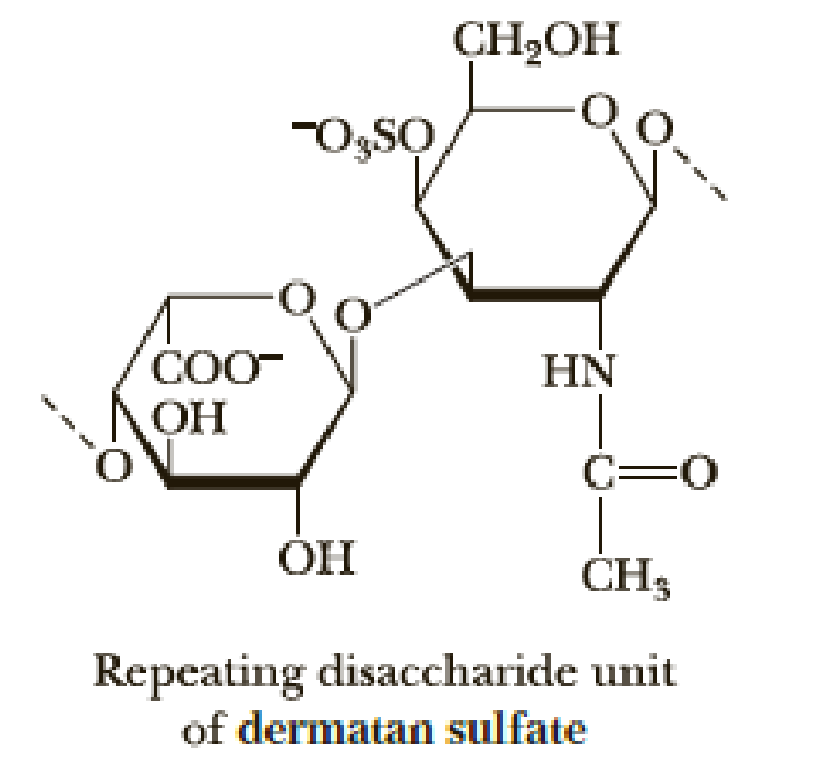 Following is a structural formula for the repeating disaccharide unit ...