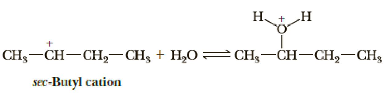 Chapter 4, Problem 4.35AP, The sec-butyl cation can react as both a Brnsted-Lowry acid (a proton donor) and a Lewis acid (an , example  1