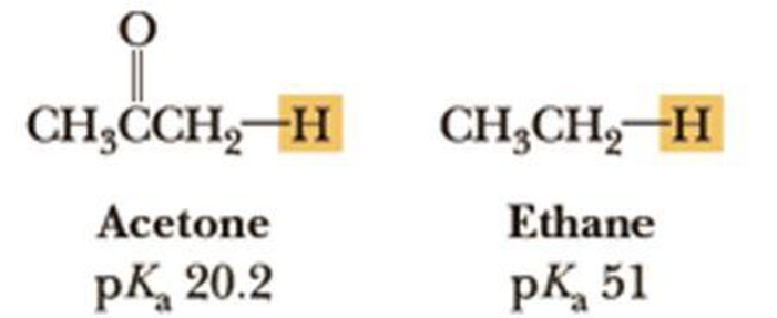 Chapter 4, Problem 4.48AP, As we shall see in Chapter 19, hydrogens on a carbon adjacent to a carbonyl group are far more 