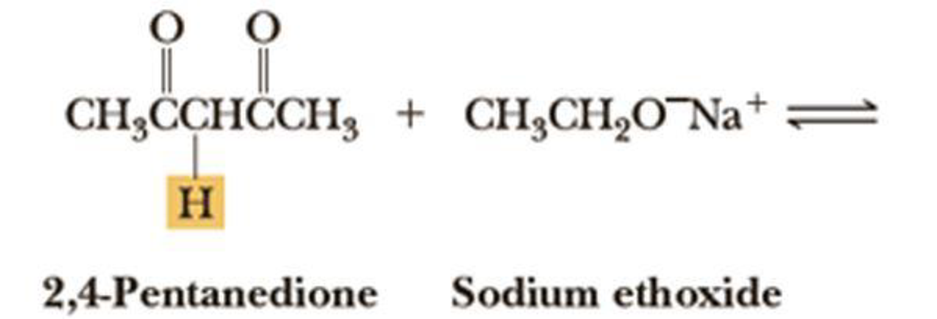 Chapter 4, Problem 4.50AP, Write an equation for the acid-base reaction between 2,4-pentanedione and sodium ethoxide and 